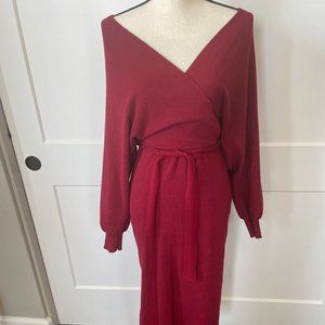 Elegant Backless Red Dress